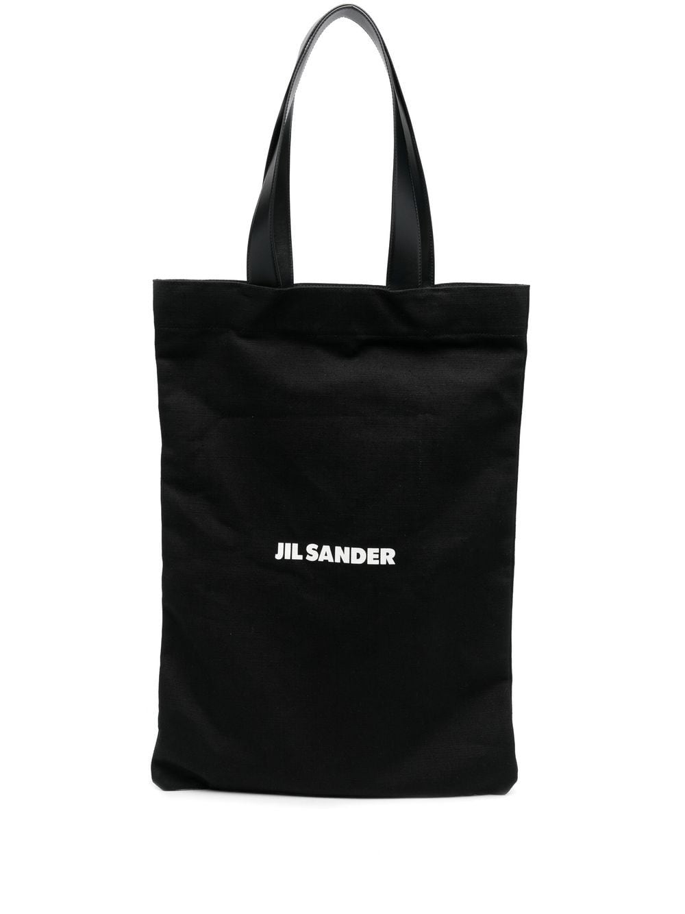 

Jil Sander tote con logo estampado - Negro