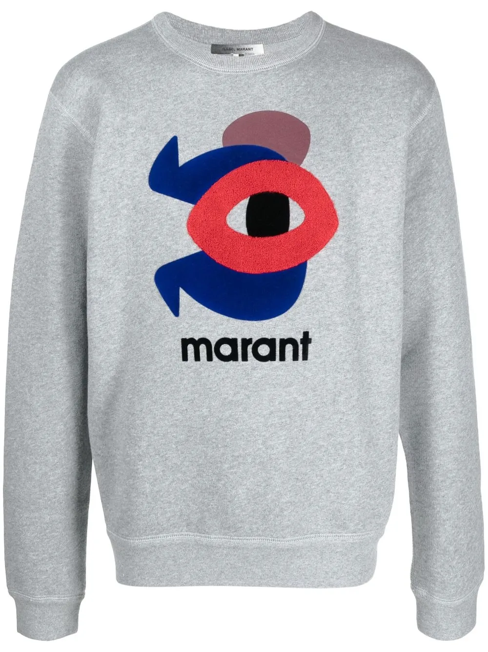 

Isabel Marant sudadera con logo estampado - Gris