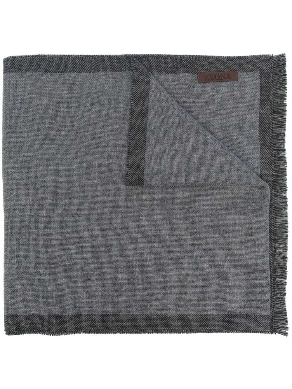 

Zegna two-tone tassel wool scarf - Grey