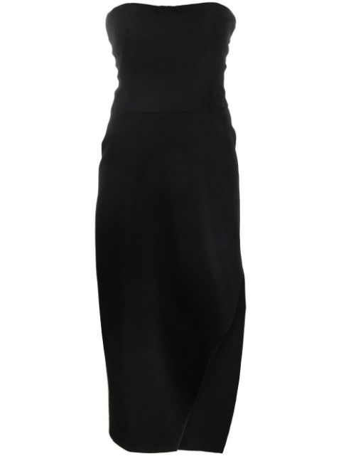 Alexander McQueen strapless wool midi-dress