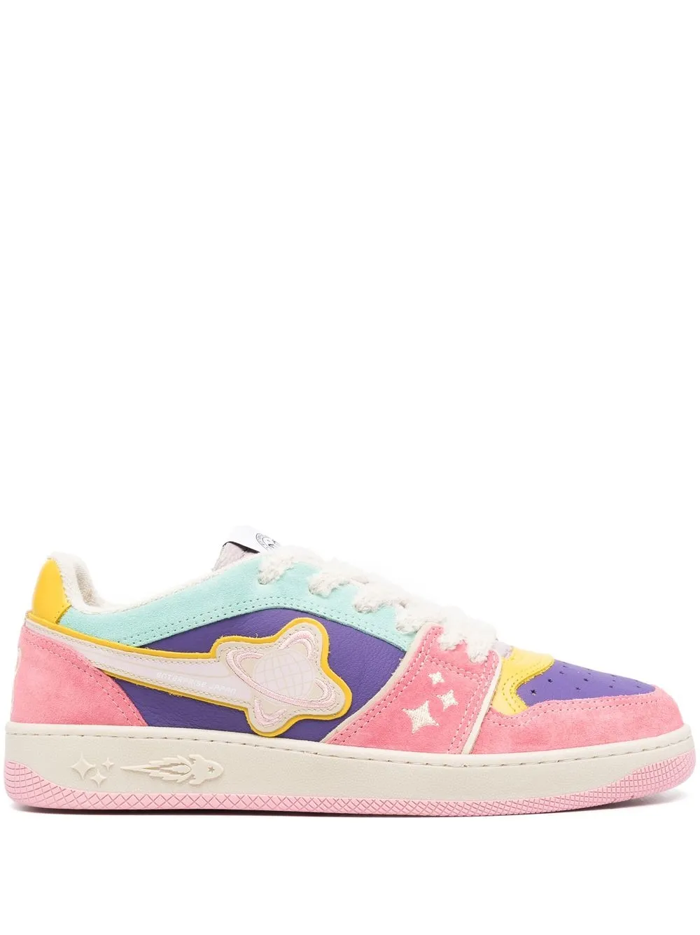 

Enterprise Japan logo-patch lace-up sneakers - Pink