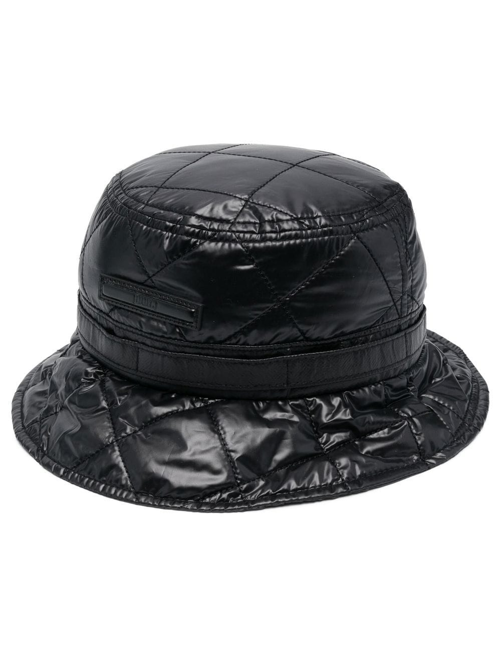 Prada Padded Leather Bucket Hat in Black