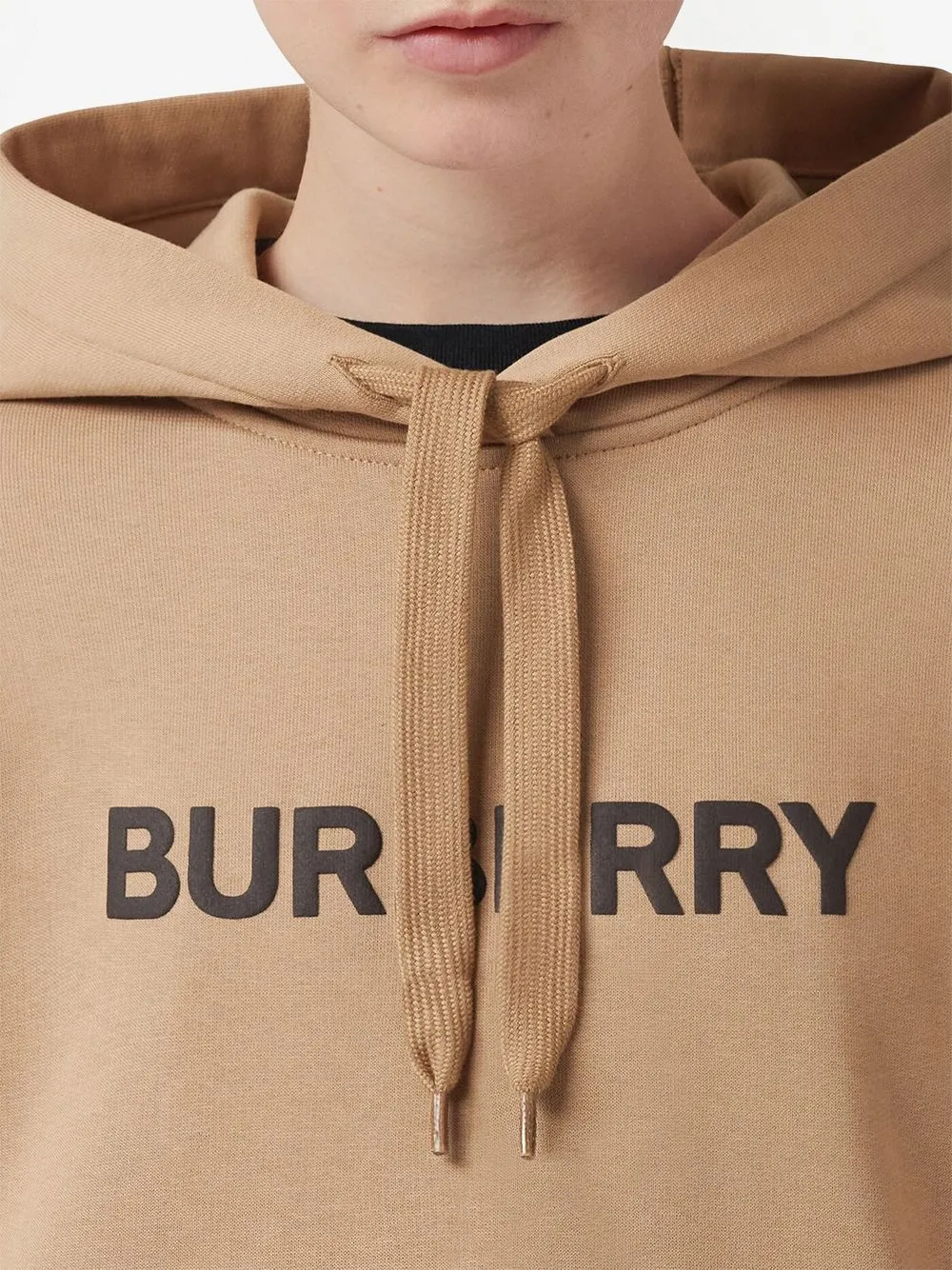 logo-print drawstring hoodie