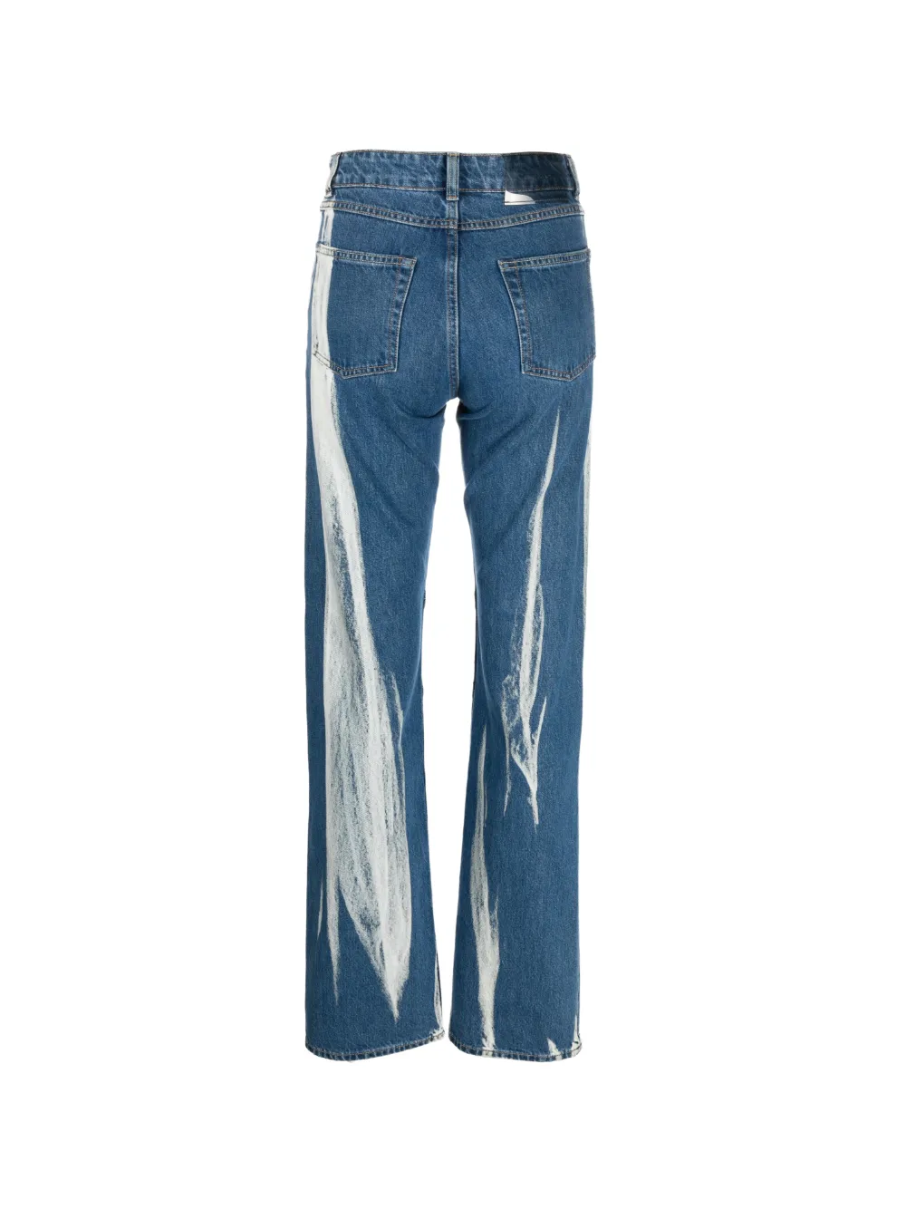  Our Legacy Gerade Jeans Mit Bleach Effekt   Blau 