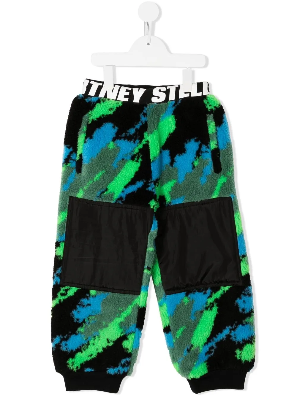 STELLA MCCARTNEY ABSTRACT-PRINT FLEECE TRACK PANTS