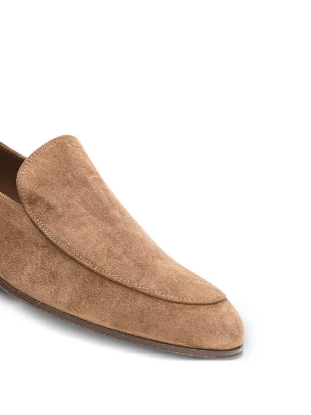 Gianvito Rossi suede leather loafers Brown