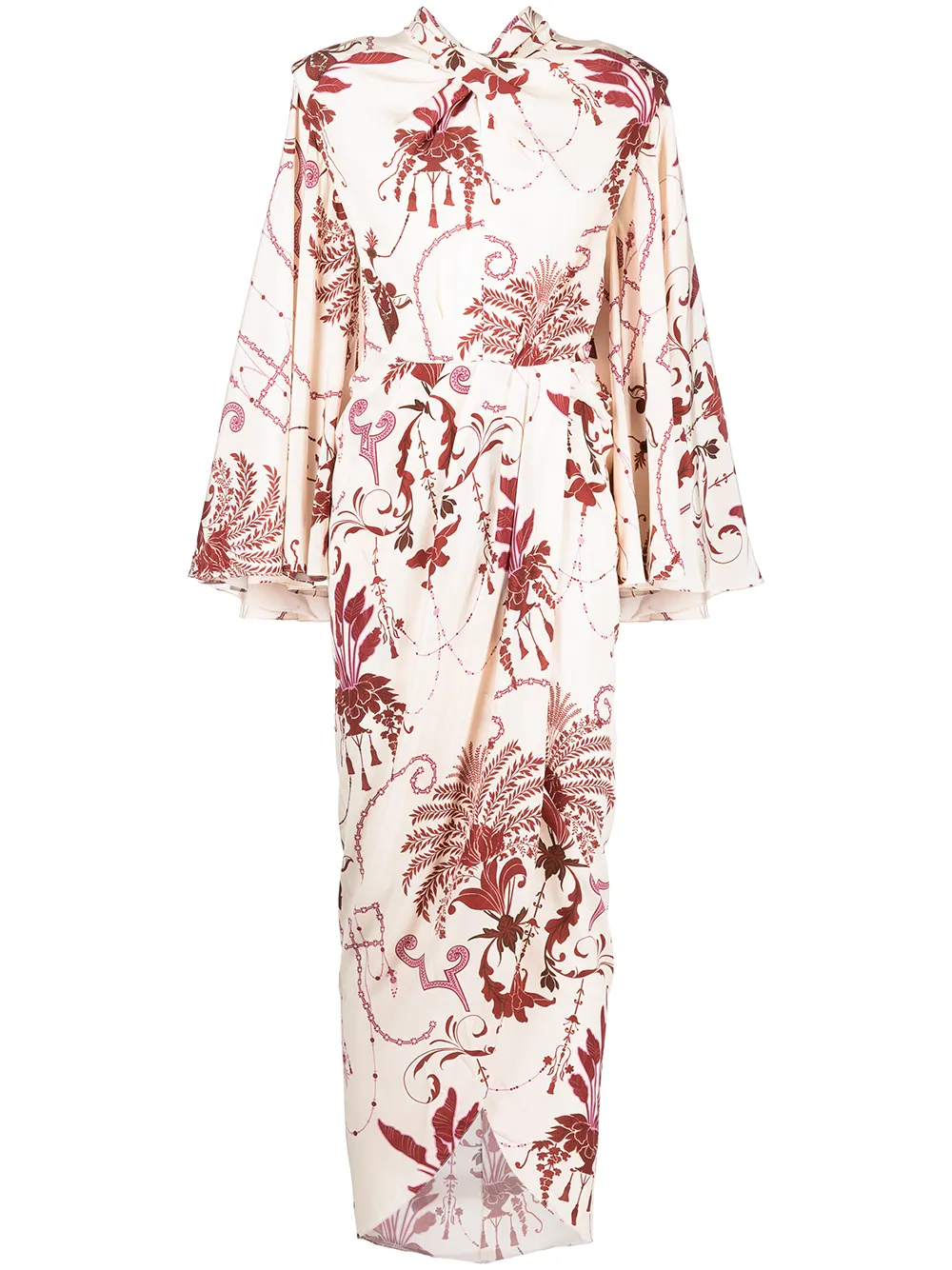 

Johanna Ortiz Ancient Palms floral-print silk maxi dress - Neutrals