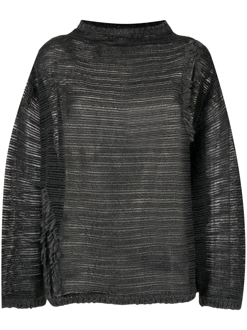 

MM6 Maison Margiela distressed long-sleeve knitted jumper - Black