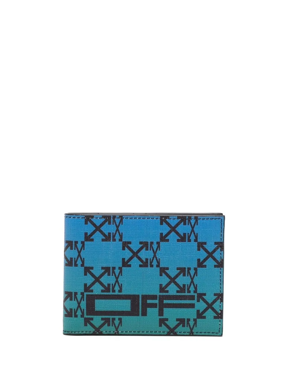 

Off-White logo-print leather wallet - Blue