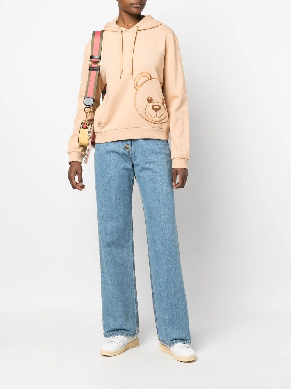 Moschino Hoodie met teddybeerprint - Beige