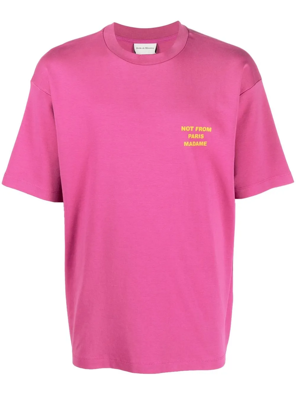 

Drôle De Monsieur playera con eslogan estampado - Rosado