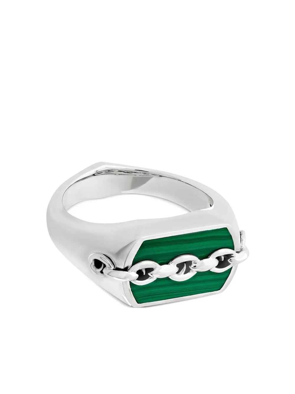 

Stephen Webster Inline silver malachite ring