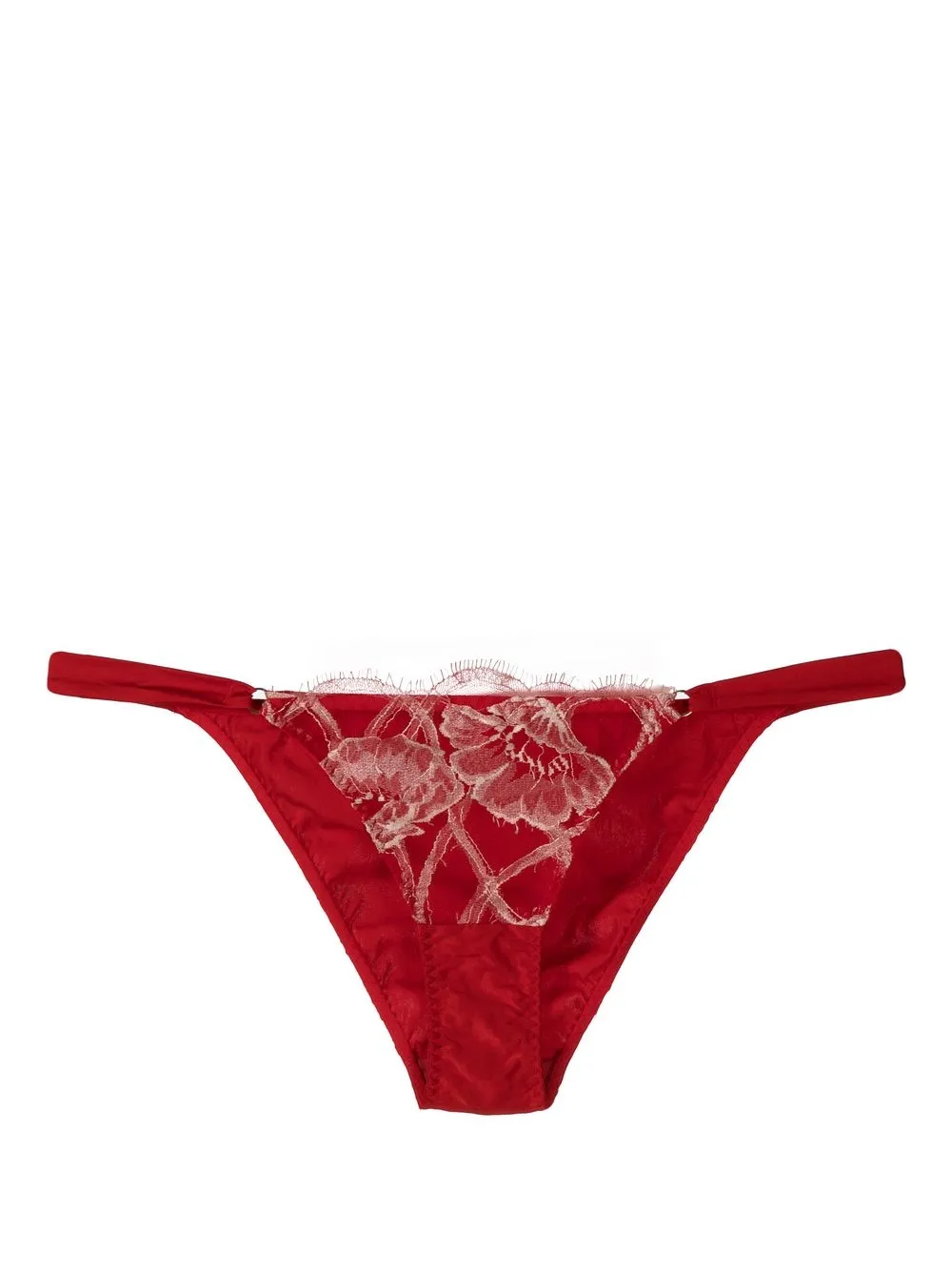 

Myla floral lace panel knicker - Red