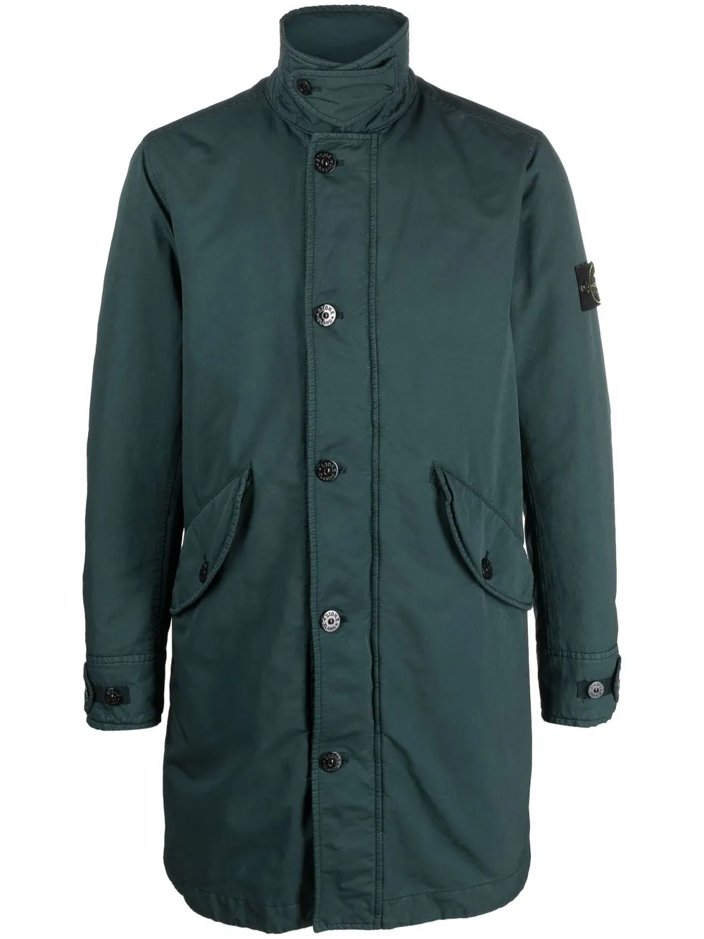 

Stone Island parka con parche del logo - Verde