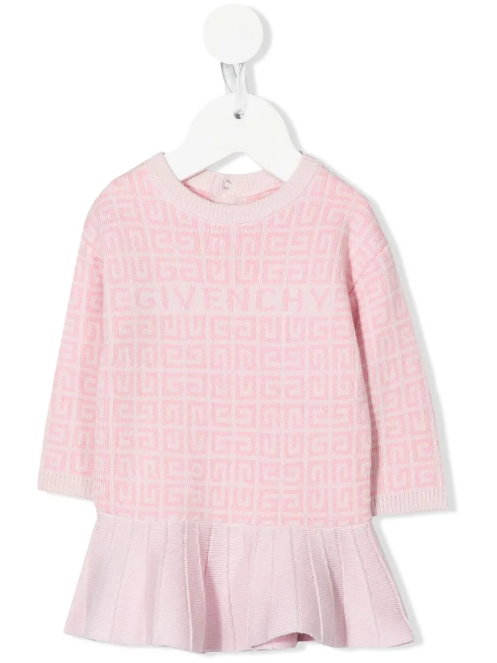 

Givenchy Kids vestido tejido con motivo 4G - Rosado