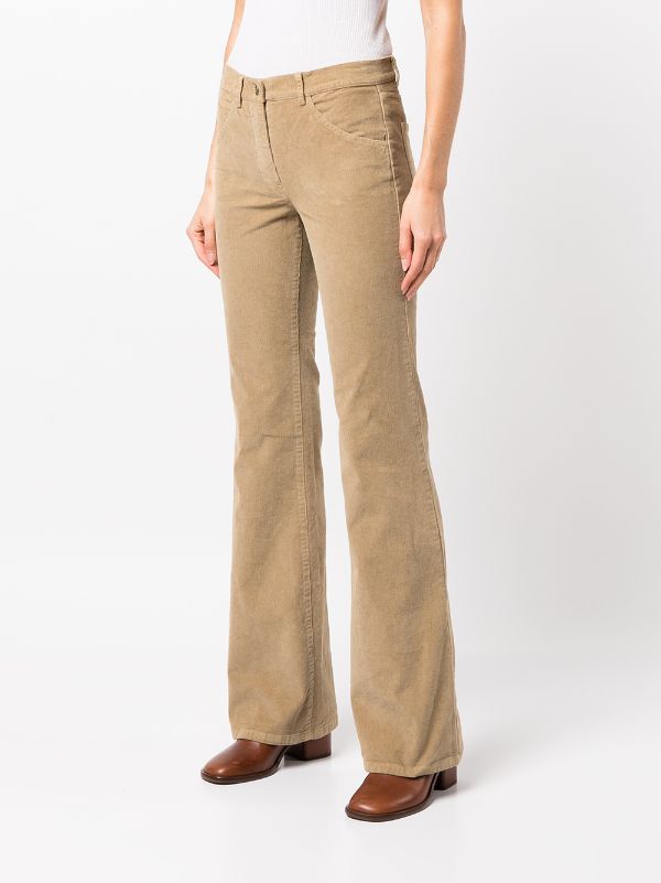 Buy mode de base Mustard Green Bootcut Vintage Corduroy Trousers at  Amazonin