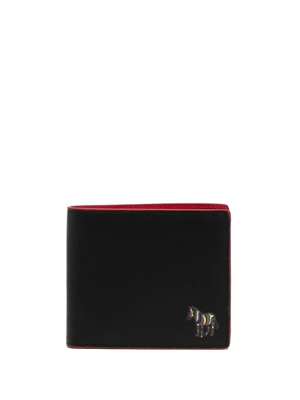 

Paul Smith Zebra-print leather wallet - Black