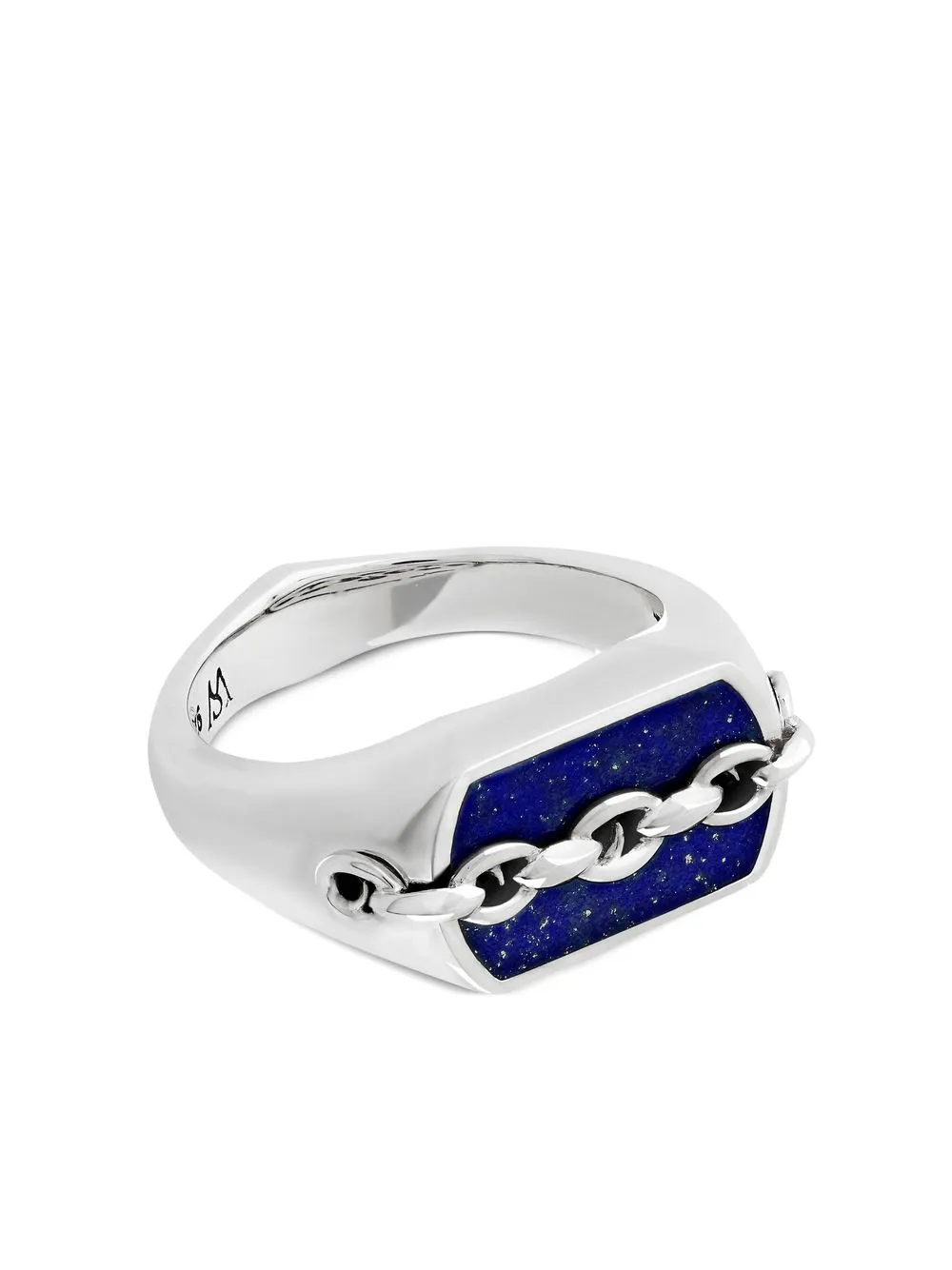 

Stephen Webster Inline silver pinky malachite ring
