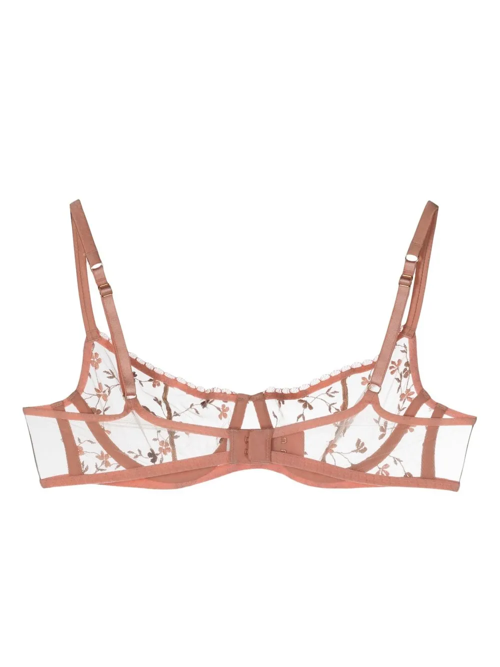 Myla Floral Embroidered Bra In Orange ModeSens