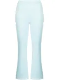 Cynthia Rowley mid-rise flared cropped trousers - Blue