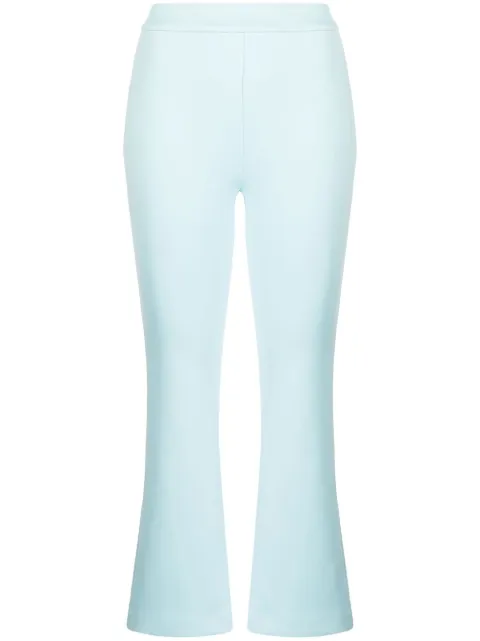 Cynthia Rowley mid-rise flared cropped trousers