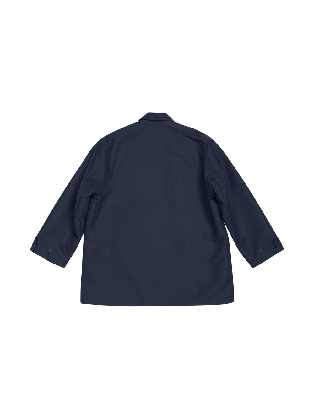 Shop Balenciaga Button-up Parka Jacket In Blue