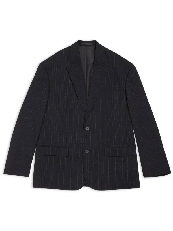 Balenciaga Oversized Striped Wool Blazer - Farfetch