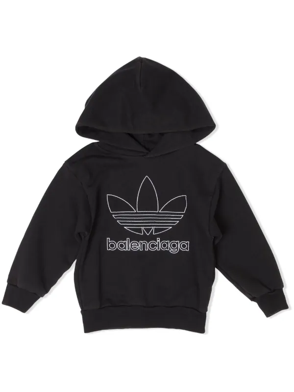 Adidas trefoil hot sale hoodie kids