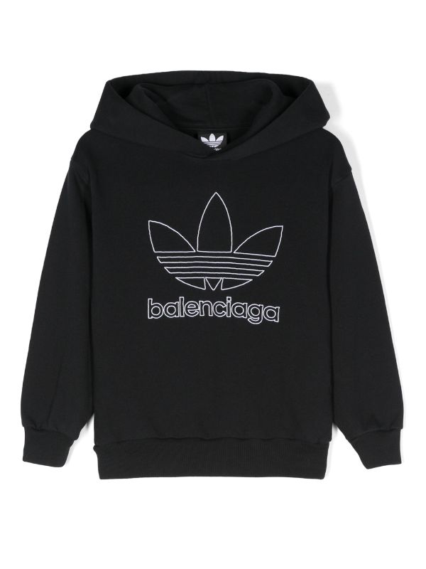 Balenciaga Kids x Adidas Trefoil Hoodie Kids Cotton 2 Yrs Black