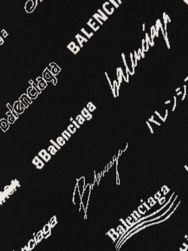 logo-print scarf