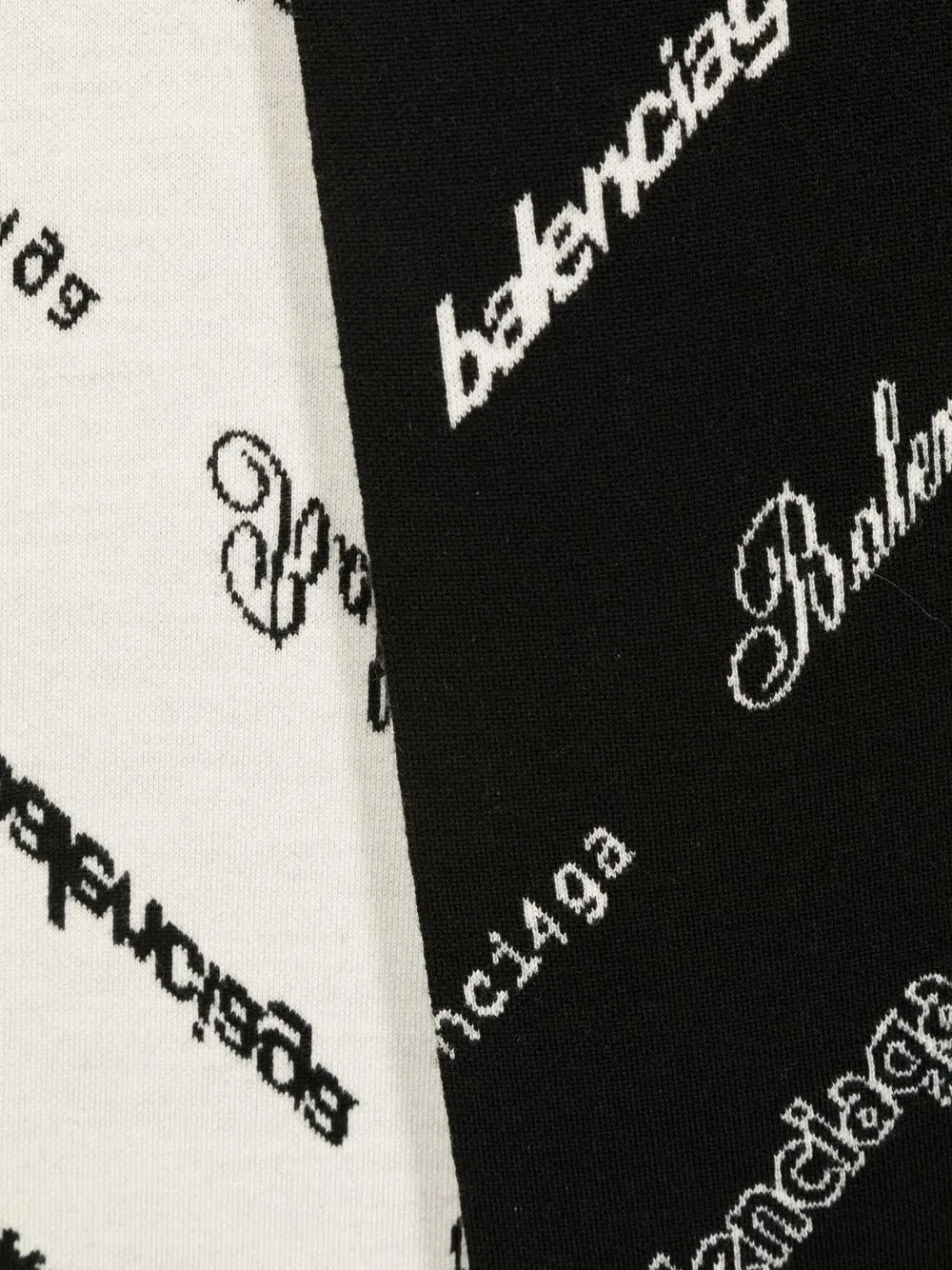 Shop Balenciaga Logo-print Scarf In Black