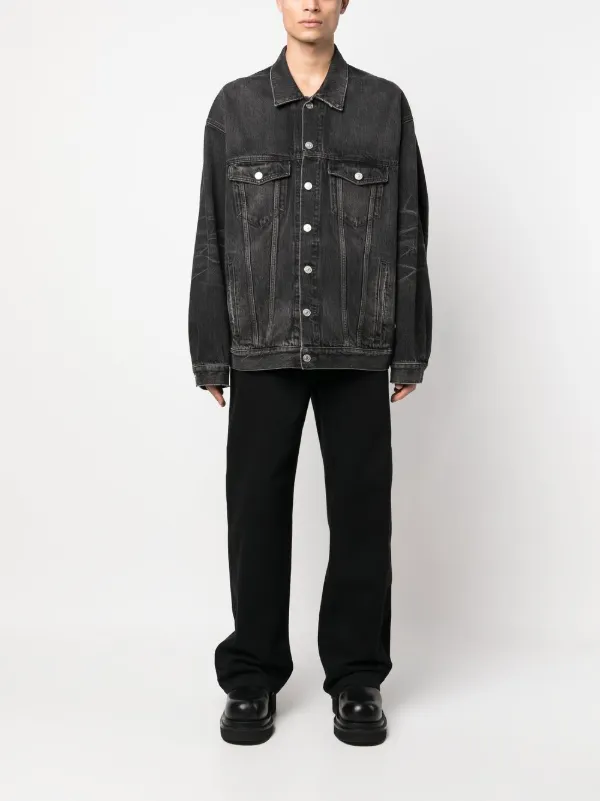 Balenciaga logo print Denim Jacket Farfetch