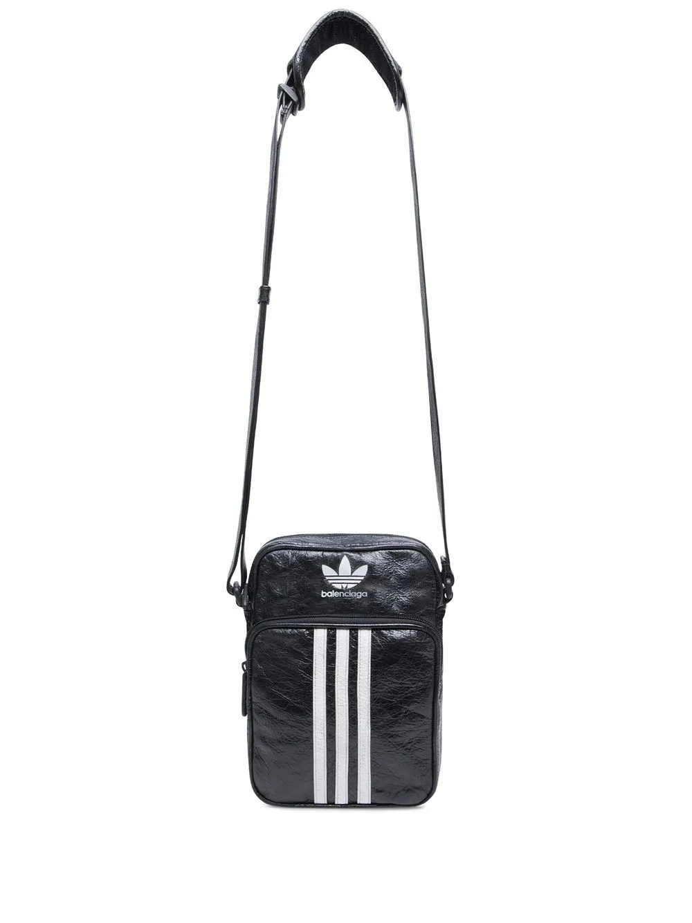 Balenciaga X Adidas Leather Pouch In Black,white