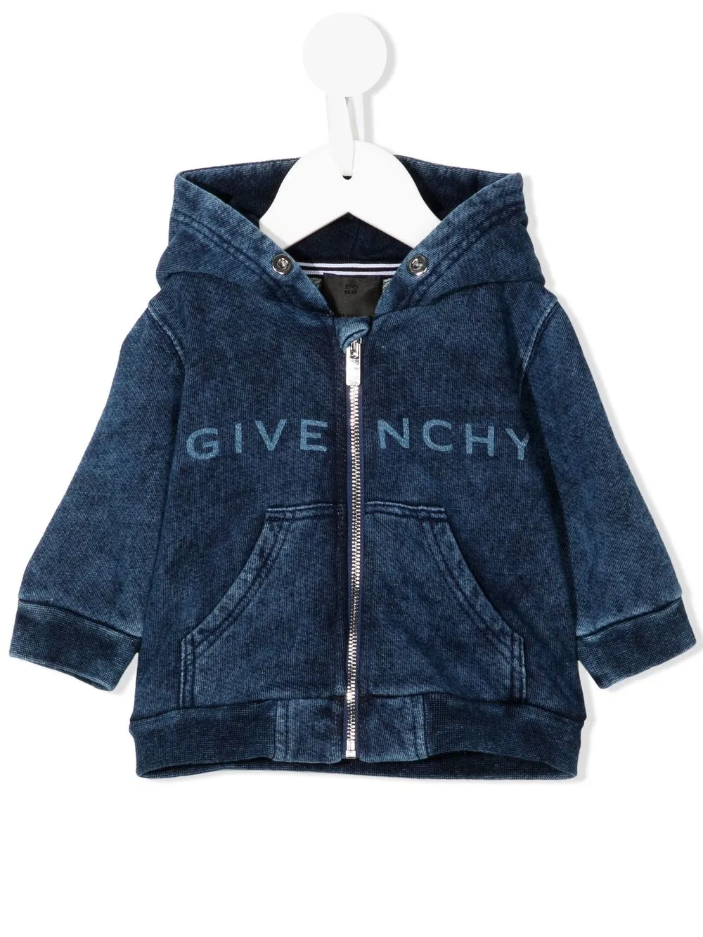 

Givenchy Kids logo-print zip-up hoodie - Blue