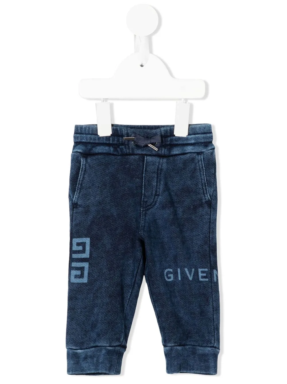 

Givenchy Kids pantalones estilo joggers con logo estampado - Azul