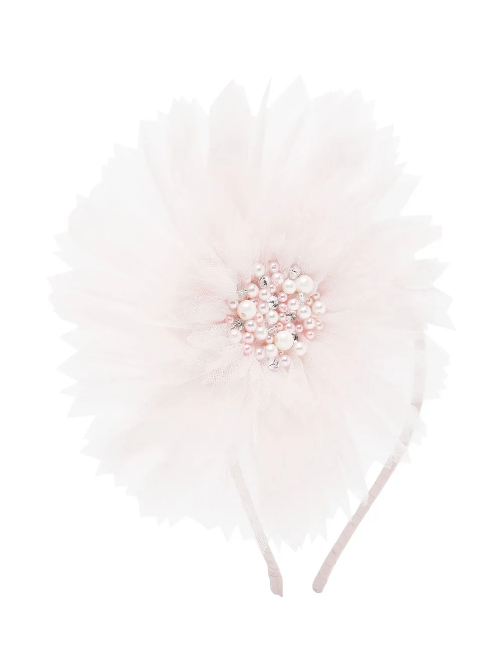 

Tutu Du Monde diadema con motivo floral de tul - Rosado