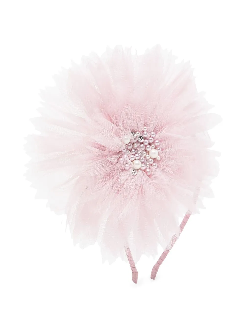 

Tutu Du Monde diadema con motivo floral de tul - Rosado