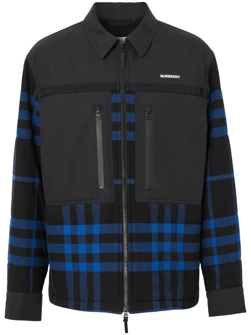 

Burberry logo-print over-shirt - Blue