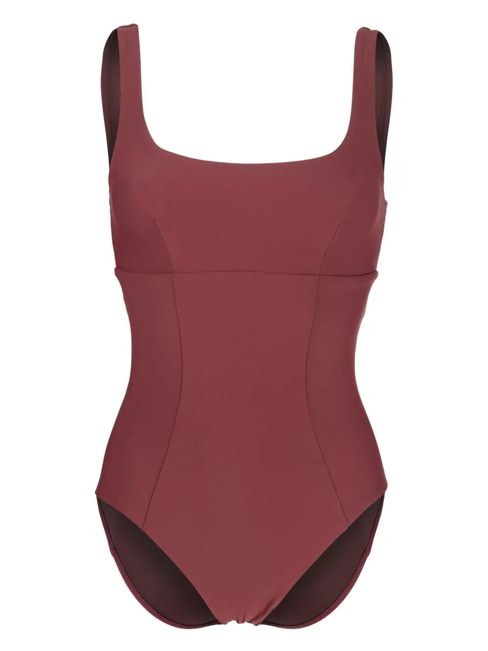 

BONDI BORN Piper square-neck one-piece - Red