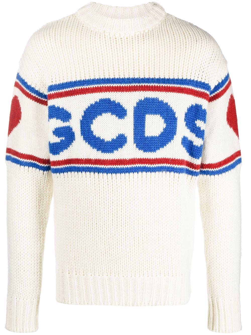 

Gcds suéter tejido con logo en intarsia - Blanco