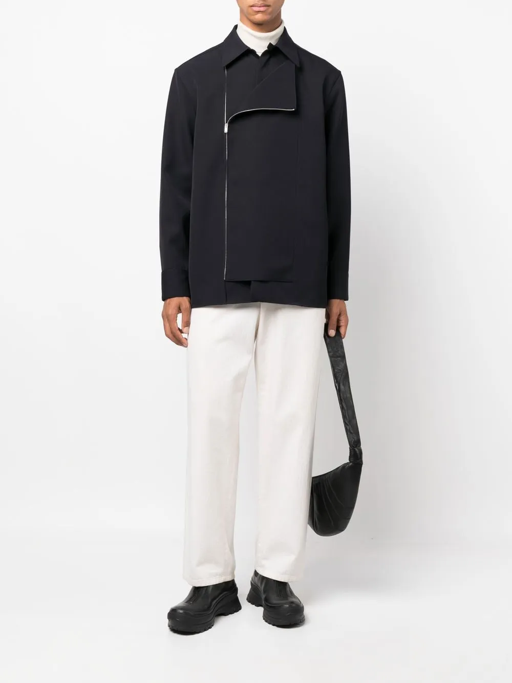 Jil Sander オフセンター ジップ シャツ - Farfetch