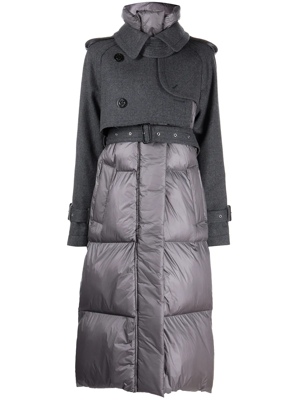 

sacai Deconstructed puffer coat - Grey