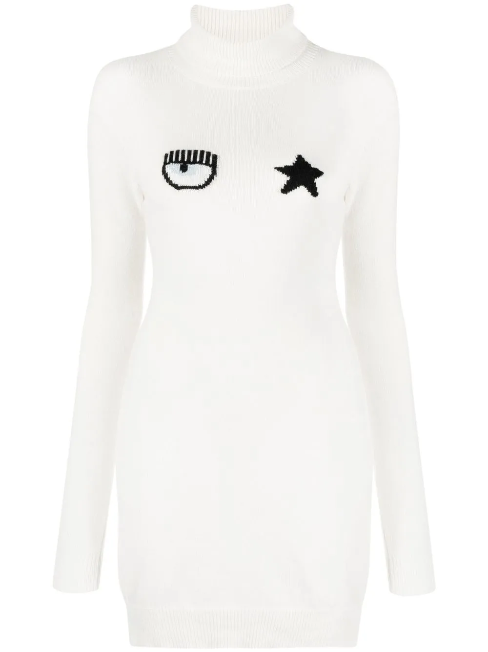 

Chiara Ferragni Logomania knit dress - White