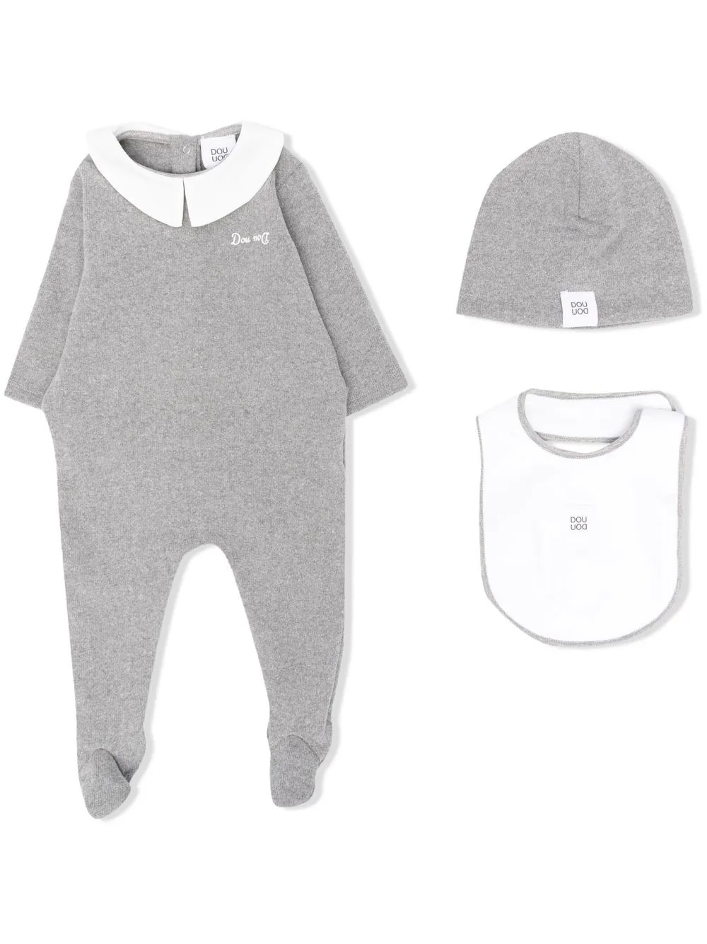 

Douuod Kids body tejido con logo bordado - Gris