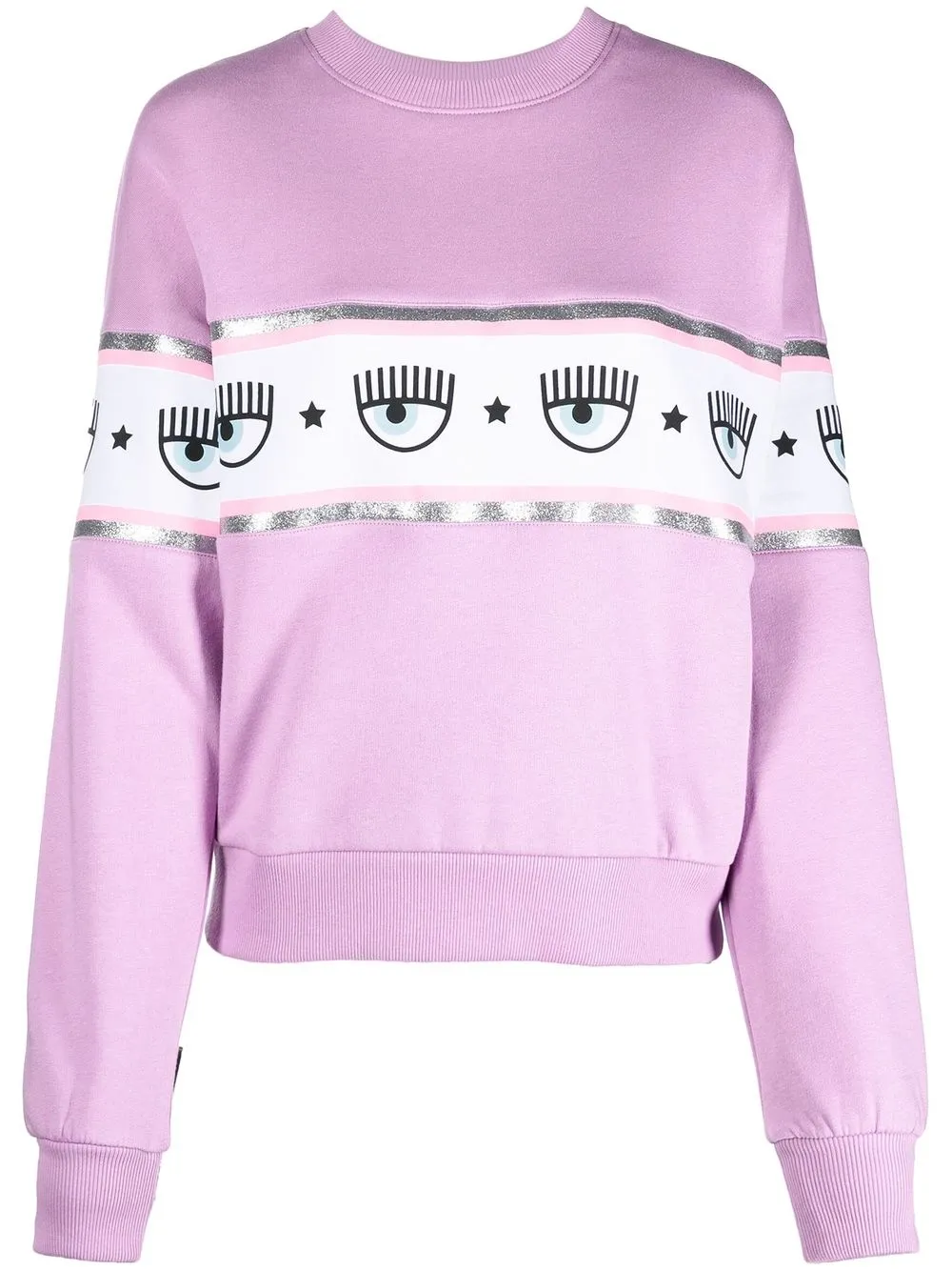 

Chiara Ferragni Logomania crew-neck sweatshirt - Purple