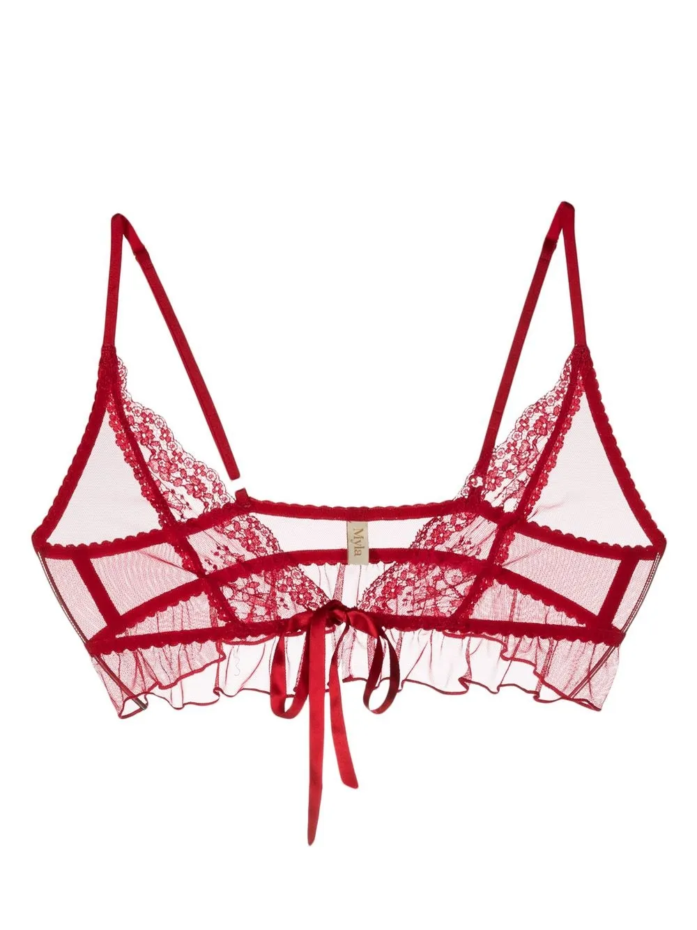 

Myla bralette con encaje floral - Rojo