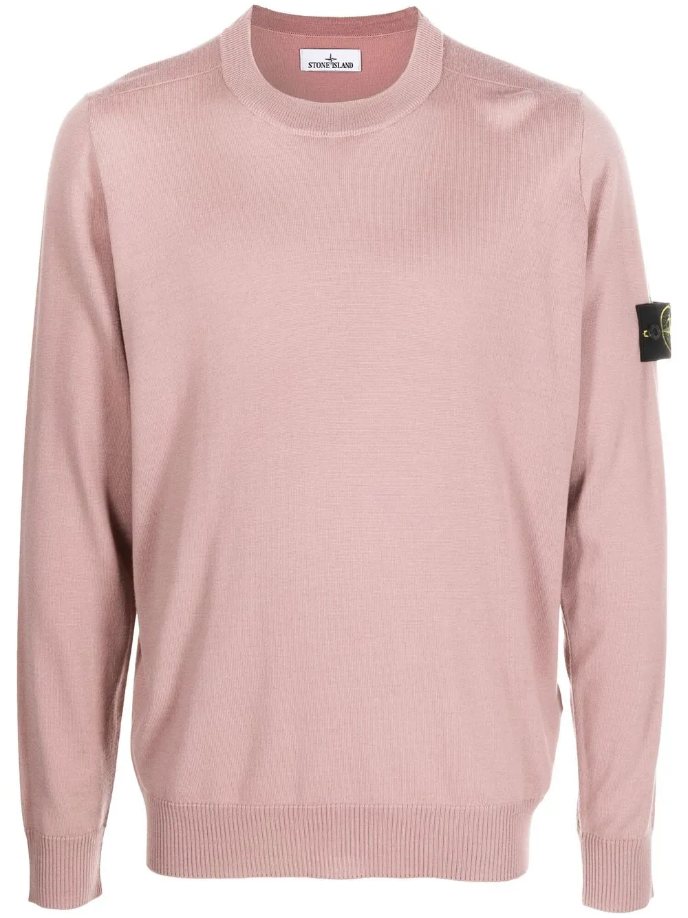 

Stone Island Compass-patch wool jumper - Pink