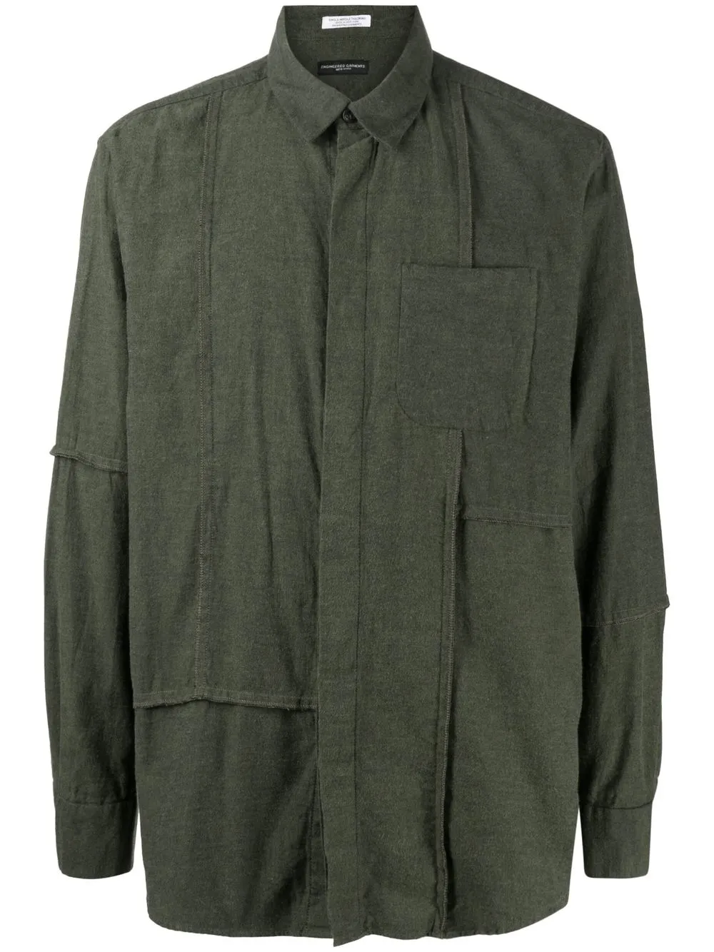 

Engineered Garments patchwork panelled shirt - Green