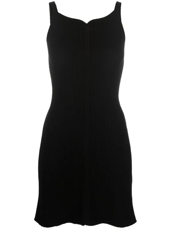 Courrges Fitted sweetheart-neck Mini Dress | Black | FARFETCH GE Courrges Fitted sweetheart-neck Mini Dress | Black | FARFETCH GE