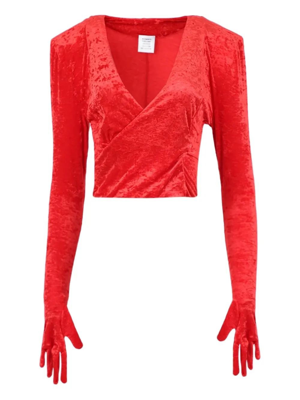 VETEMENTS velvet Dynasty top | Red | Image 1